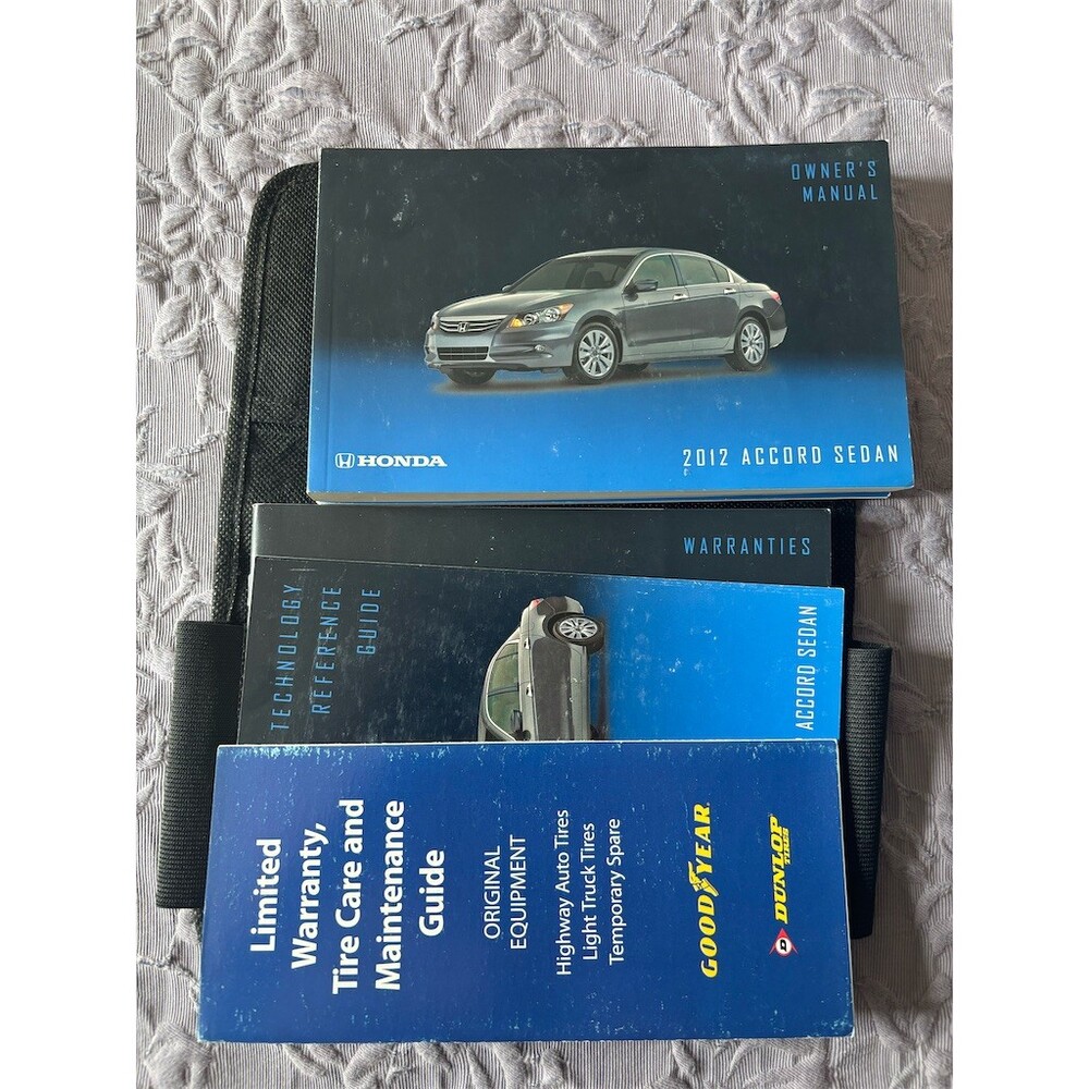 2012 Honda Accord Sedan Owner's Manual Book Set w/Case Guides
